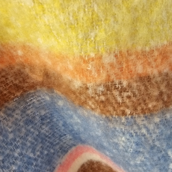 American Eagle Colorful Striped Fringe Boho Cozy Oversized Blanket Scarf… - Picture 5 of 8